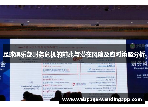 足球俱乐部财务危机的前兆与潜在风险及应对策略分析 足球俱乐部财务危机的前兆与潜在风险及应对策略分析